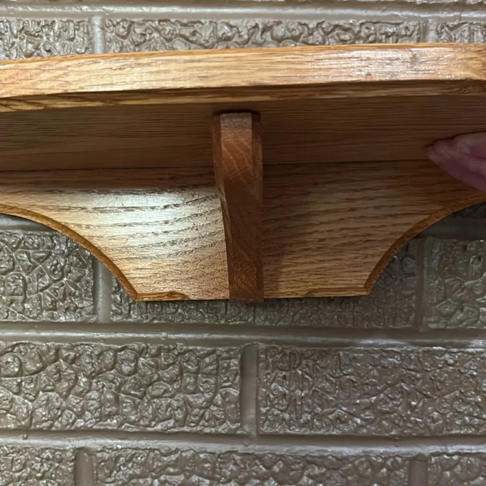 Elegant Handmade Solid Oak Wall Shelf